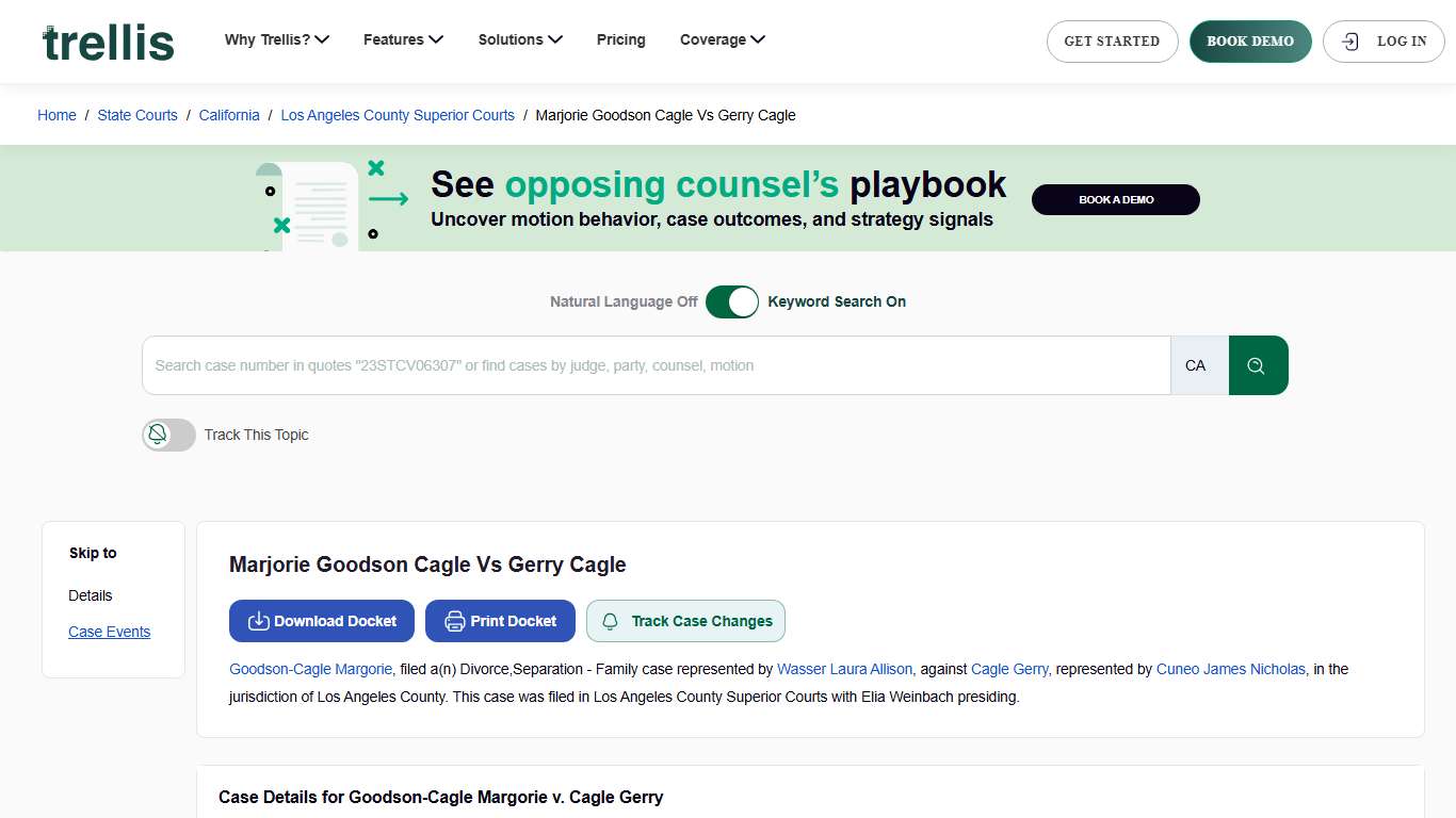 Marjorie Goodson Cagle Vs Gerry Cagle Lawsuit | Trellis.Law